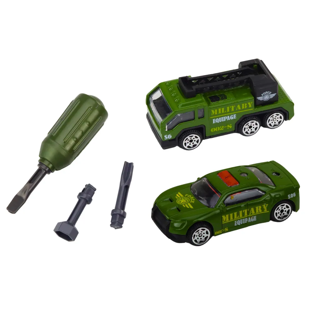 Zestaw pojazdów militarnych dla dzieci z czołgiem do rozkręcania