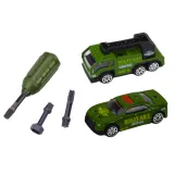 Zestaw pojazdów militarnych dla dzieci z czołgiem do rozkręcania