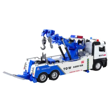 Obracany dźwig zabawkowy z ruchomymi hakami na gumowych kołach