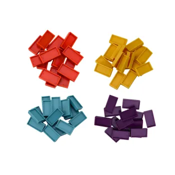 Kolorowe domino i dinozaur-autko jako kreatywna zabawka dla najmłodszych