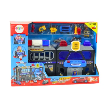 Kreatywny tor samochodowy policja – zabawka edukacyjna dla dzieci