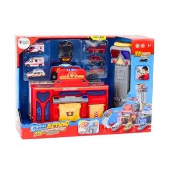 Rozbudowana baza centrum dowodzenia z pojazdami ratunkowymi, idealna na prezent