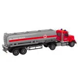 Realistyczny czerwony tir zabawkowy z solidnym wykonaniem