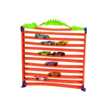 Wielopoziomowy parking samochodowy z kolorowymi autkami dla dzieci