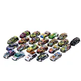 Zabawka – komplet mini autek wyścigowych z napędem i różnymi kolorami