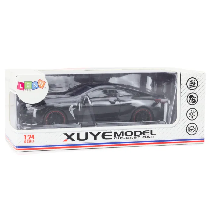 Zabawka samochód sportowy z otwieranymi elementami, metalowa konstrukcja