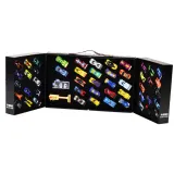 Walizka z 50-elementowym zestawem samochodzików i akcesoriów