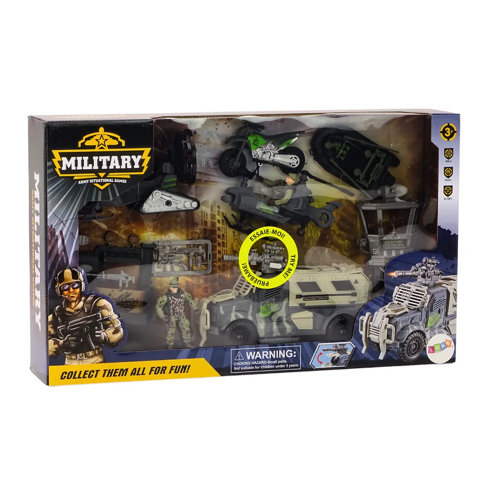 żołnierze i pojazdy wojskowe dla dzieci do odgrywania misji militarnych