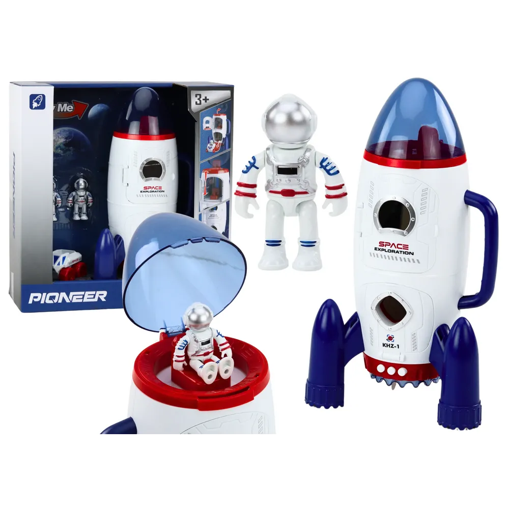 Interaktywna rakieta kosmiczna z efektami świetlnymi i dźwiękowymi