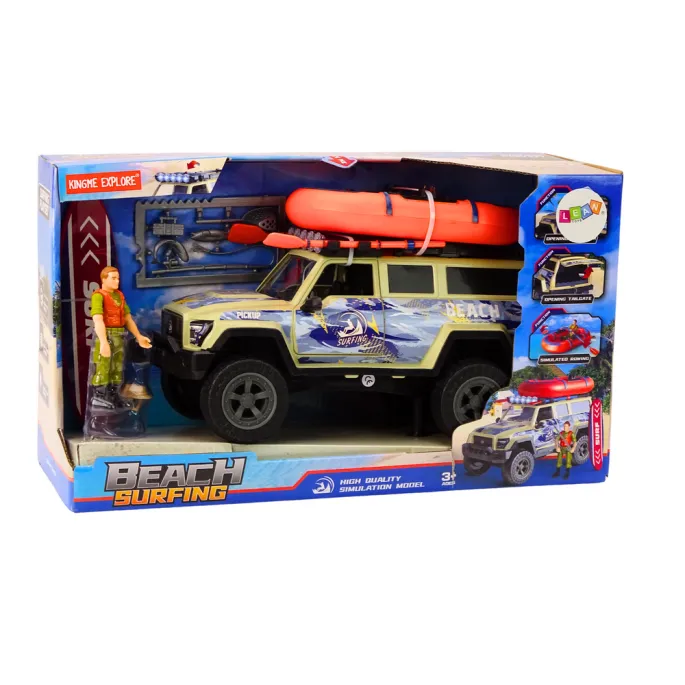 Zabawka samochód terenowy z oświetleniem LED i wodnymi akcesoriami dla dzieci