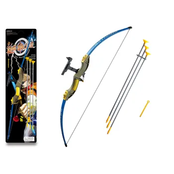 Zestaw łucznika dla dzieci z łukiem, tarczą i trzema strzałami