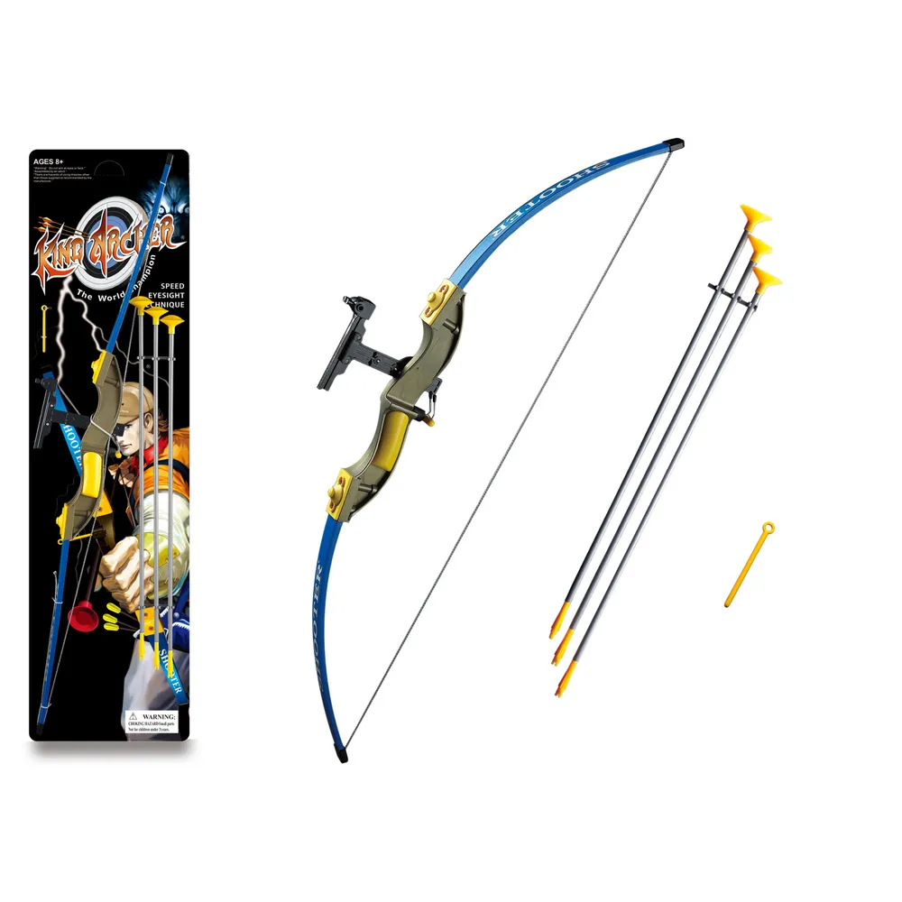 Zestaw łucznika dla dzieci z łukiem, tarczą i trzema strzałami