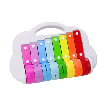 Cymbałki Tęczowe Instrument Dla Dzieci Edukacyjny Interaktywny Kolorowe
