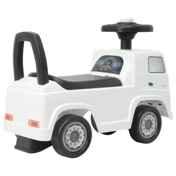 Solidny plastikowy jeździk Mercedes Actros 3316TA Biały z realistycznymi detalami