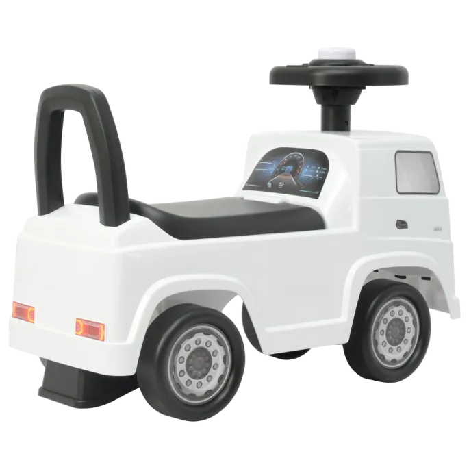 Solidny plastikowy jeździk Mercedes Actros 3316TA Biały z realistycznymi detalami