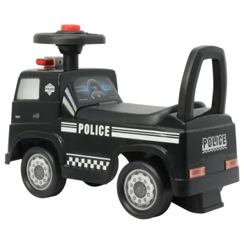 Kompaktowy czarny samochodzik policyjny Mercedes dla dziecka