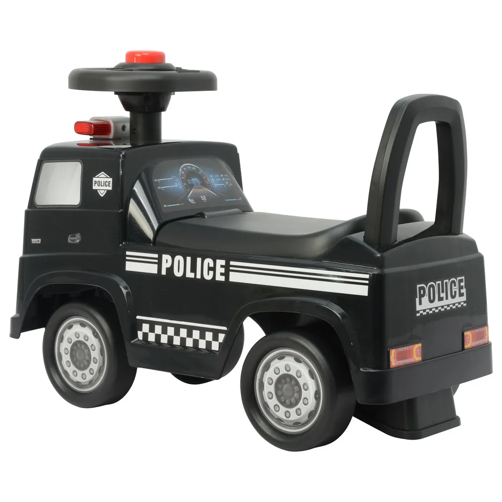 Kompaktowy czarny samochodzik policyjny Mercedes dla dziecka