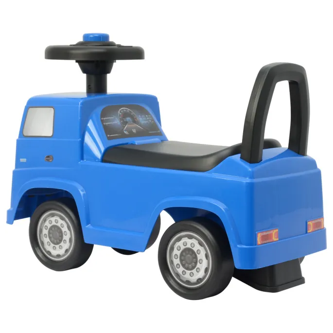 Bezpieczny pojazd na pedały dla dzieci – Mercedes Actros niebieski