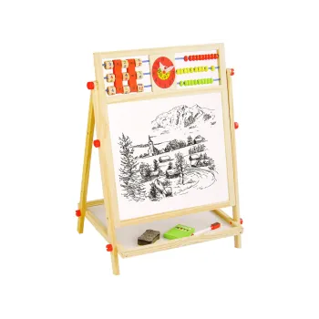 Tablica Do Rysowania Dwustronna Edukacyjna 2w1 Drewniana