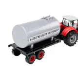 Realistyczny traktor rolniczy z koparką oraz cysterną, idealny do piaskownicy