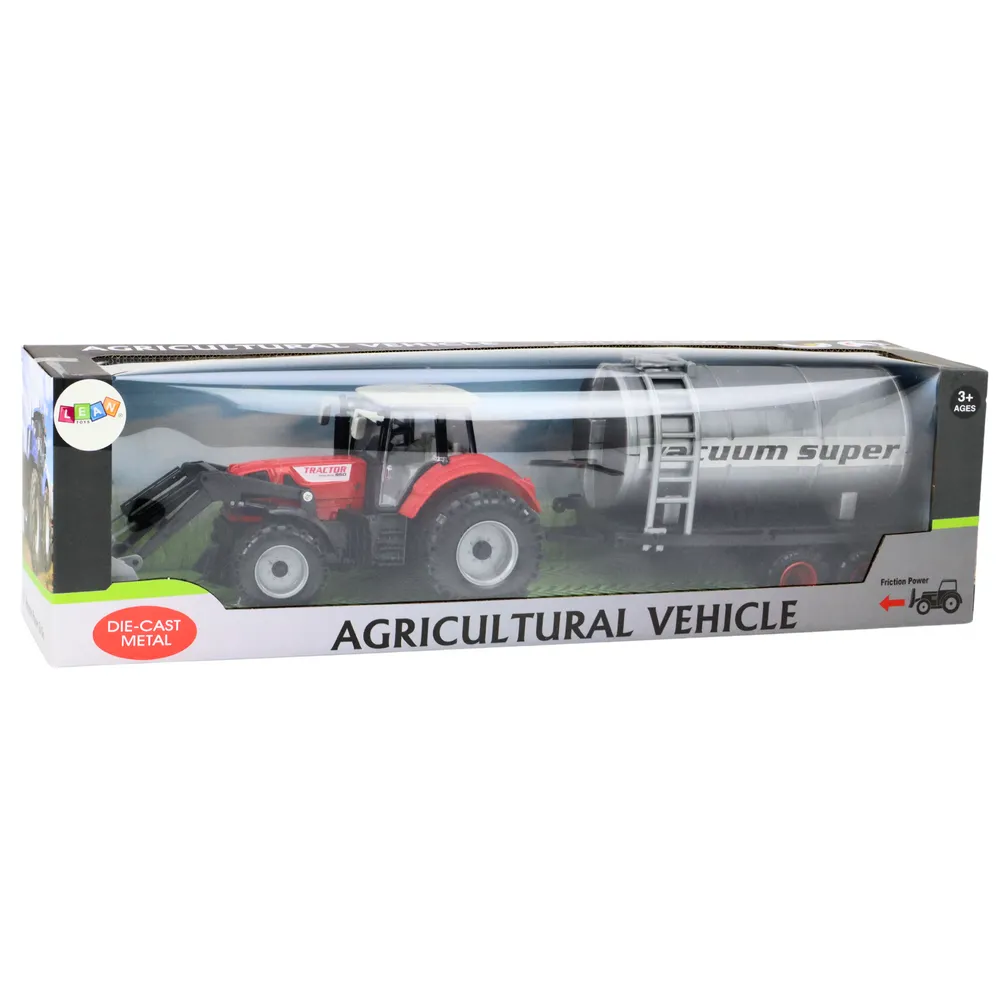 Wytrzymały traktor z koparką i cysterną dla dzieci, idealny na prezent