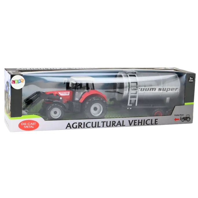 Wytrzymały traktor z koparką i cysterną dla dzieci, idealny na prezent