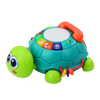 Interaktywny Żółw Edukacyjny Telefon 6w1 Światła Dźwięki Zielony