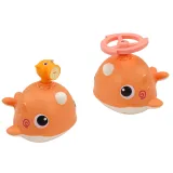 Interaktywna zabawka do wanny w kształcie wieloryba pomarańczowego