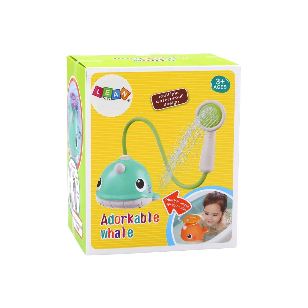 Kreatywna zabawka do kąpieli – pomarańczowy wieloryb dla dzieci 3+