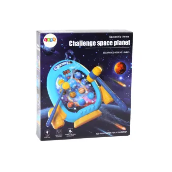 Efekt dymu i kolorowe światła podczas gry Wac A Mole Planety Rakieta