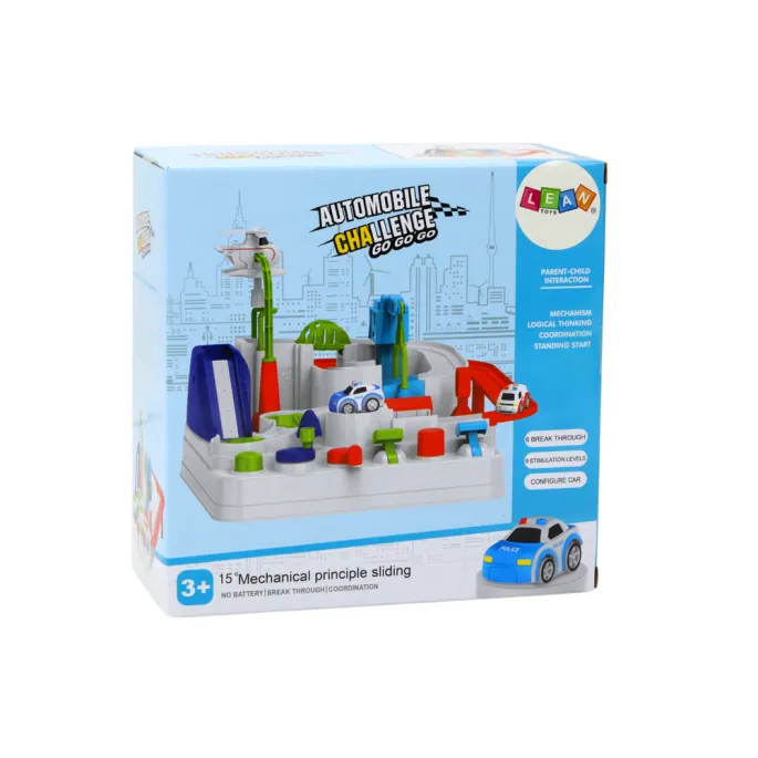 Zbliżenie przycisków i gałek interaktywnego toru dla najmłodszych