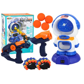 Zestaw do gry zręcznościowej Strzelanie Do Astronauty z dwoma pistoletami i kulkami