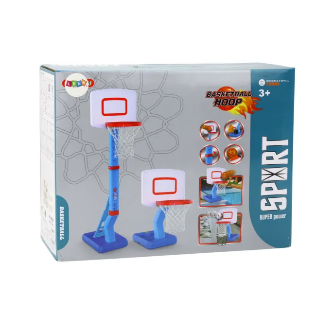 Kosz do koszykówki z piłką i pompką, idealny do domu i ogrodu dla dzieci