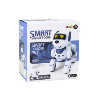 Nowoczesny robot pies niebieski z funkcją śledzenia