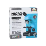 Niebieski mikroskop dziecięcy gotowy do naukowych obserwacji