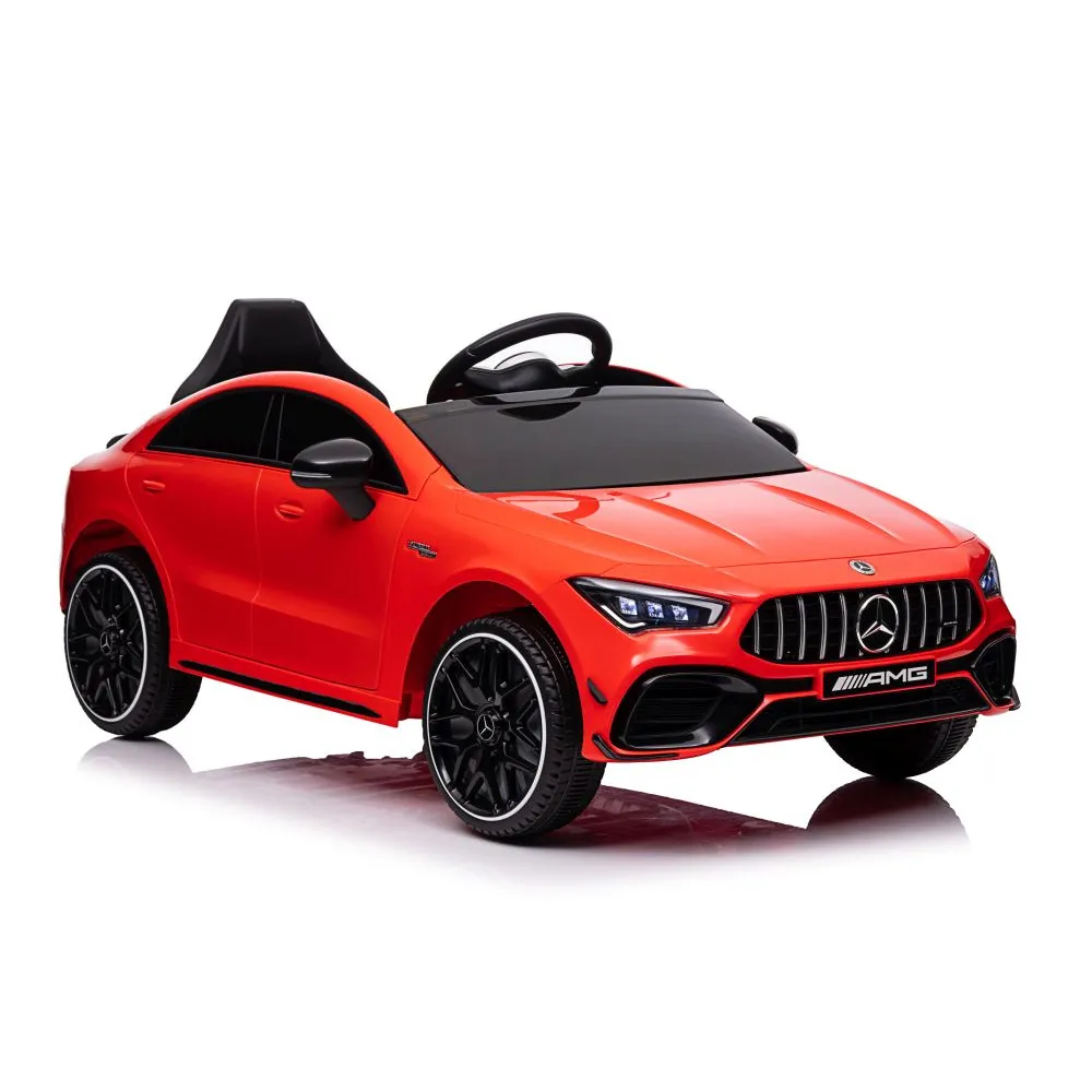 Auto elektryczne Mercedes CLA 45s czerwony z napędem na cztery koła