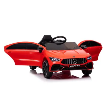 Mercedes CLA 45s czerwony 4x4 – pojazd na akumulator, styl i komfort jazdy