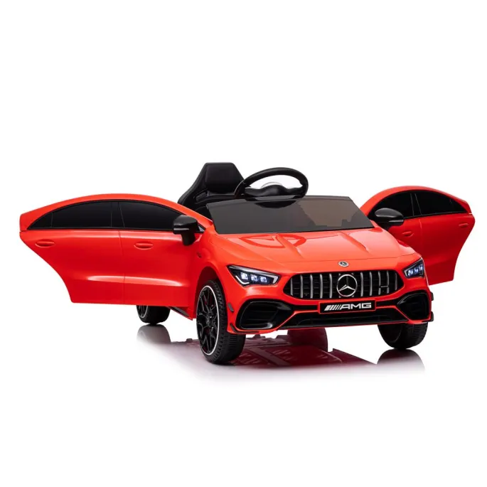 Mercedes CLA 45s czerwony 4x4 – pojazd na akumulator, styl i komfort jazdy
