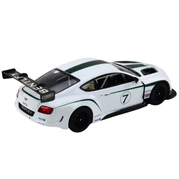 Auto sportowe RC Bentley GT3 w trakcie jazdy po torze wyścigowym