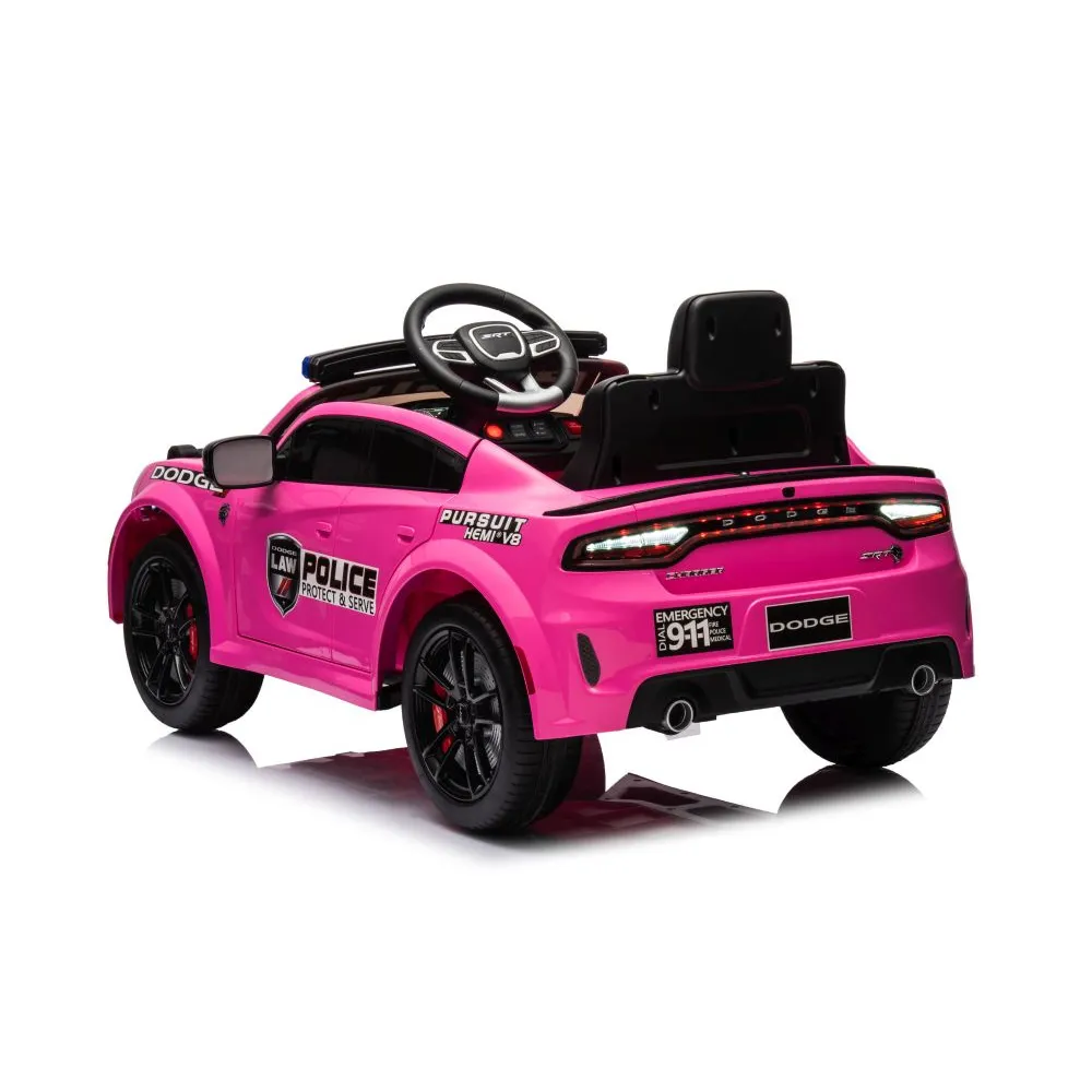 Auto Na Akumulator Dodge Charger Policyjny Różowy