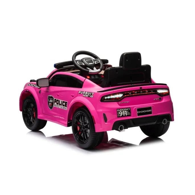 Auto Na Akumulator Dodge Charger Policyjny Różowy