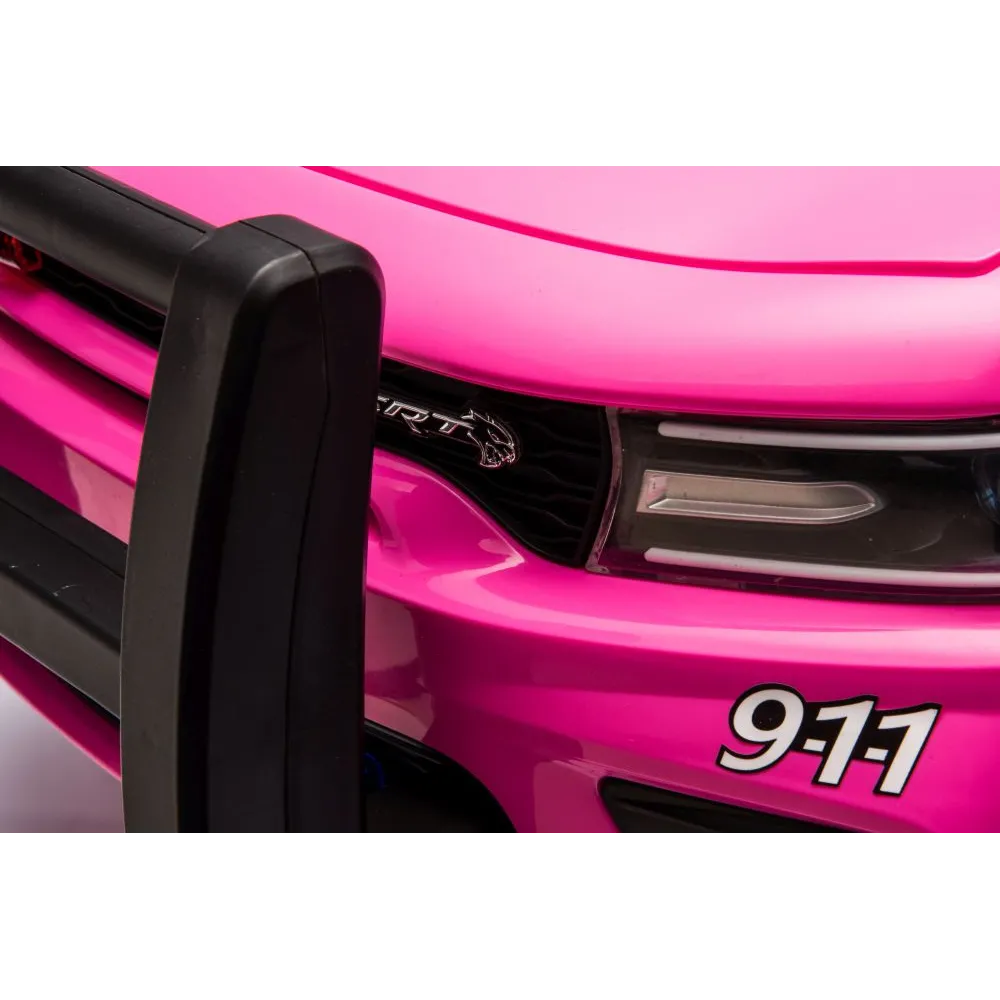 Auto Na Akumulator Dodge Charger Policyjny Różowy