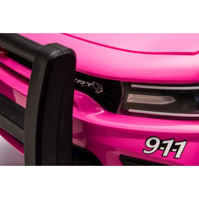 Auto Na Akumulator Dodge Charger Policyjny Różowy