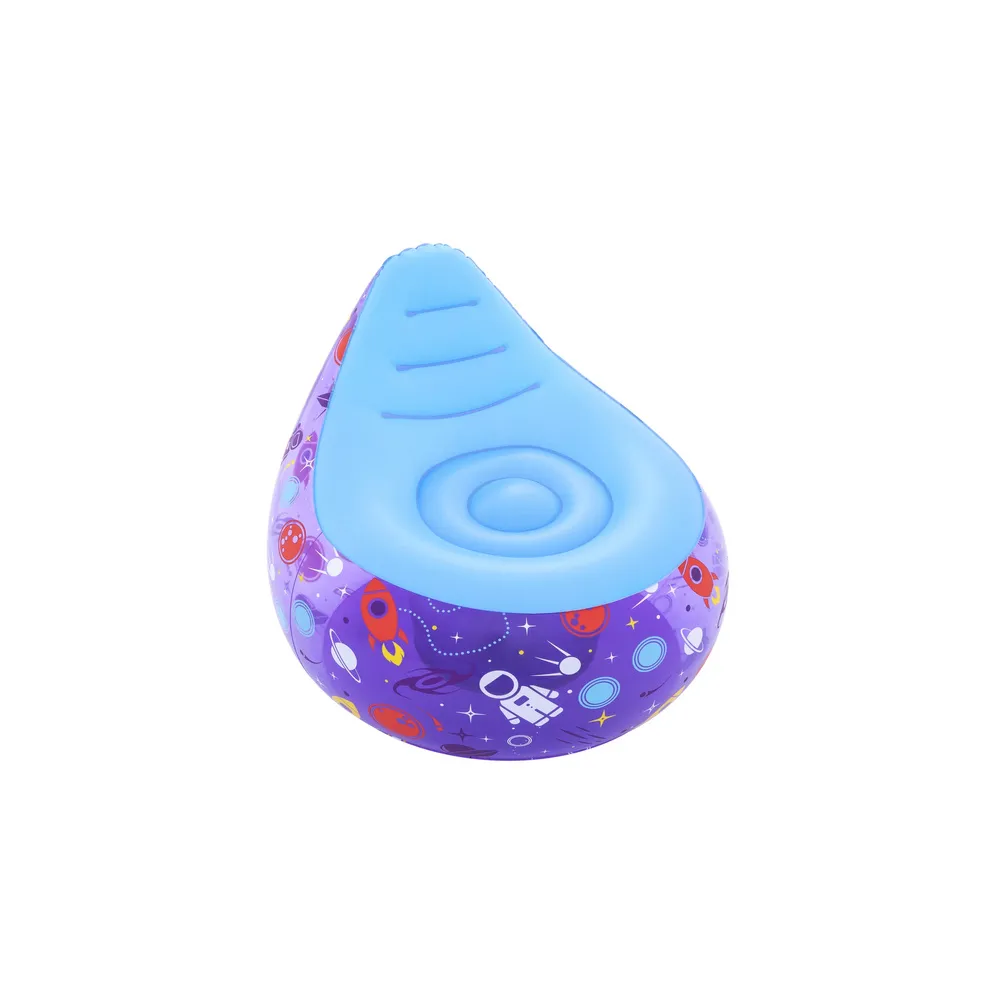 Wygodny fotel dziecięcy z podświetleniem LED, motyw kosmosu