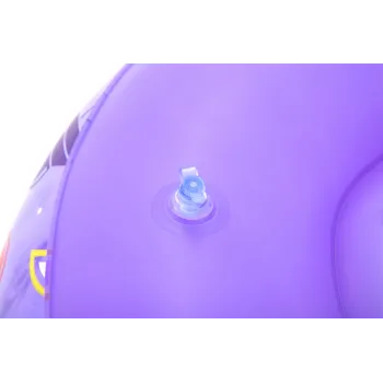 Zbliżenie na podświetlenie LED i grafikę kosmiczną fotela Bestway