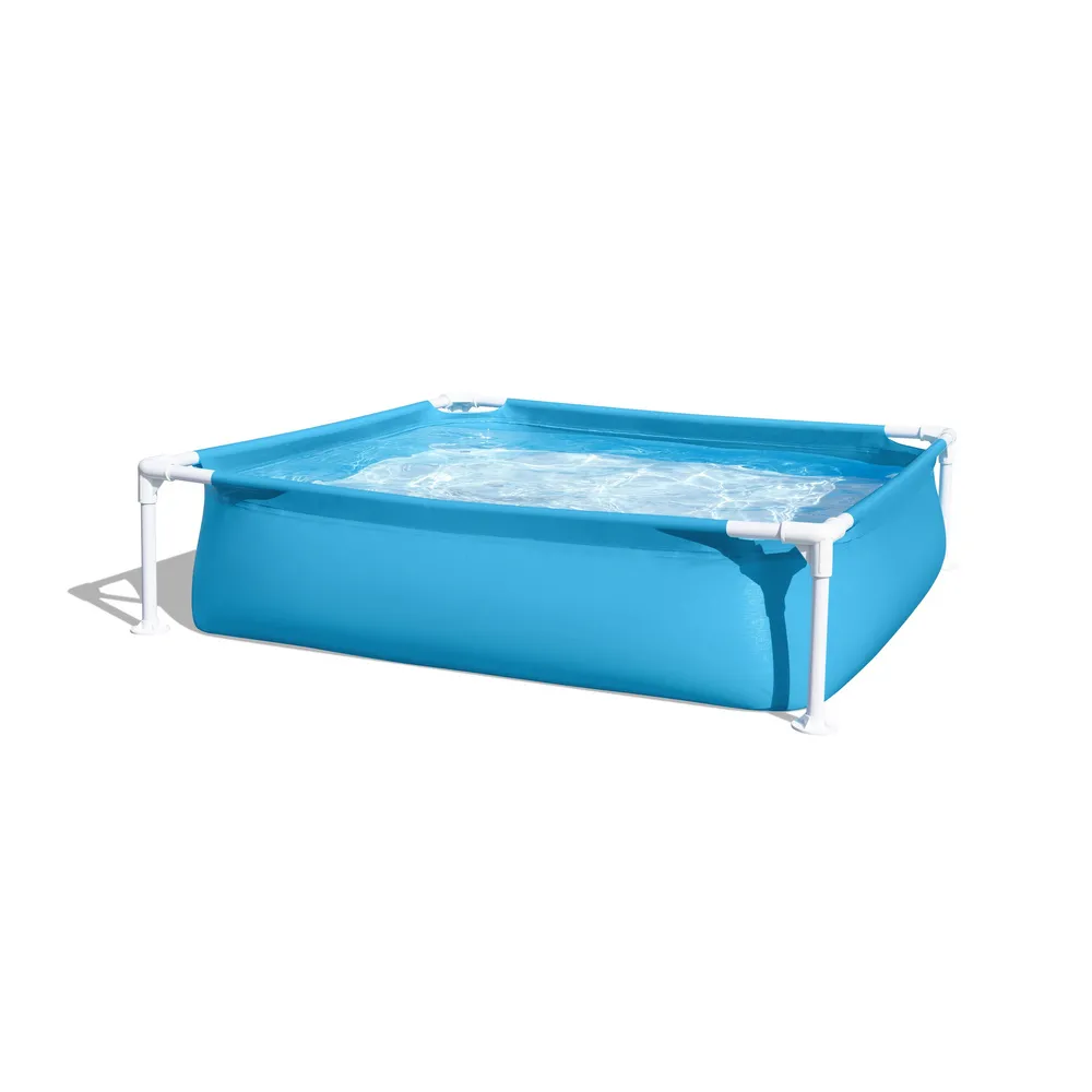 Mały kwadratowy basen ogrodowy Bestway dla dzieci w kolorze niebieskim