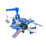 Zestaw 2w1 samolot i komisariat policji do kreatywnej zabawy