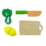 Kolorowe drewniane owoce i warzywa dla dzieci do zabawy