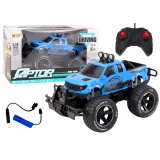 Niebieskie auto terenowe RC 1:14 na pilota z gumowymi kołami