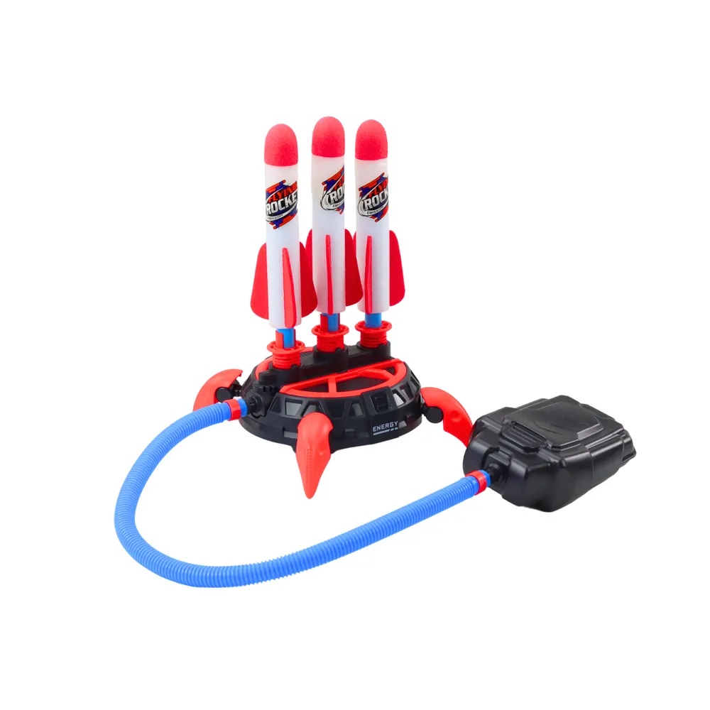 Zestaw do zabawy: katapulta i 6 bezpiecznych rakiet piankowych